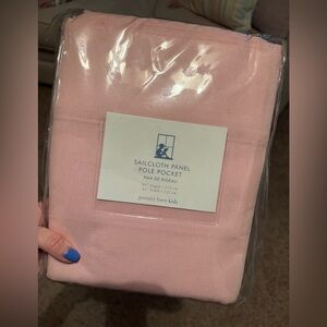 Pottery Barn Kids Pink Sailcloth Curtain